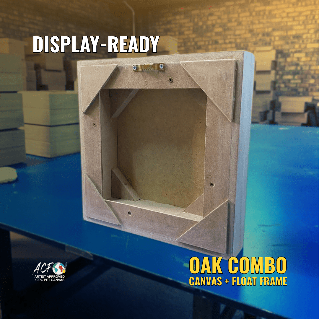 Oak Combo β Box Canvas + Outer Frame Set (Deep Edge) - Art Canvas Factory