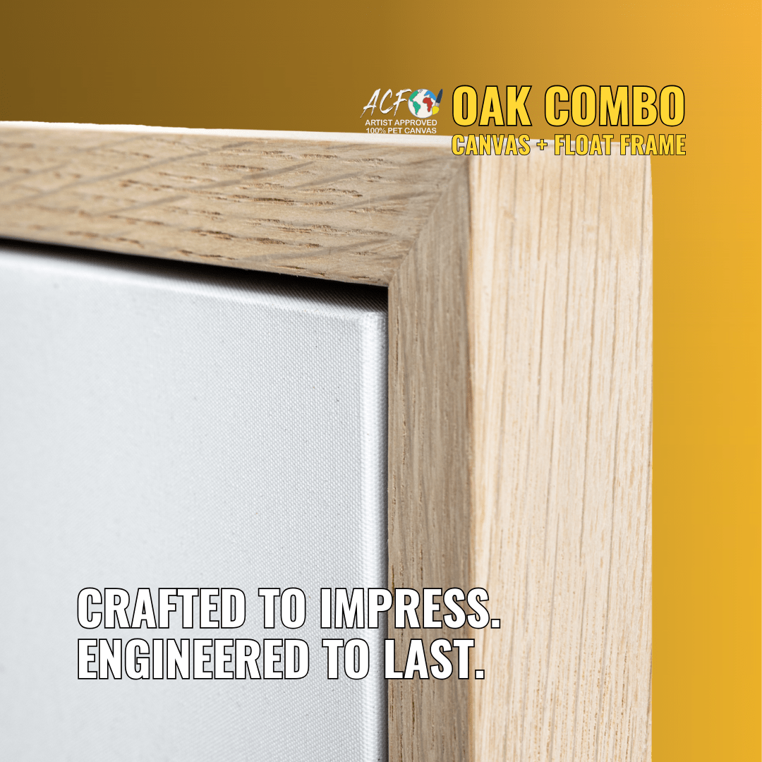 Oak Combo β Box Canvas + Outer Frame Set (Deep Edge) - Art Canvas Factory