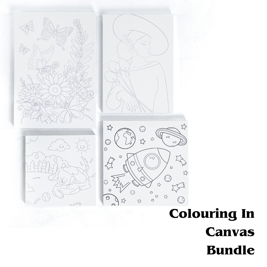 Paint n Sip: Bulk Colouring Canvas (10 Pack)