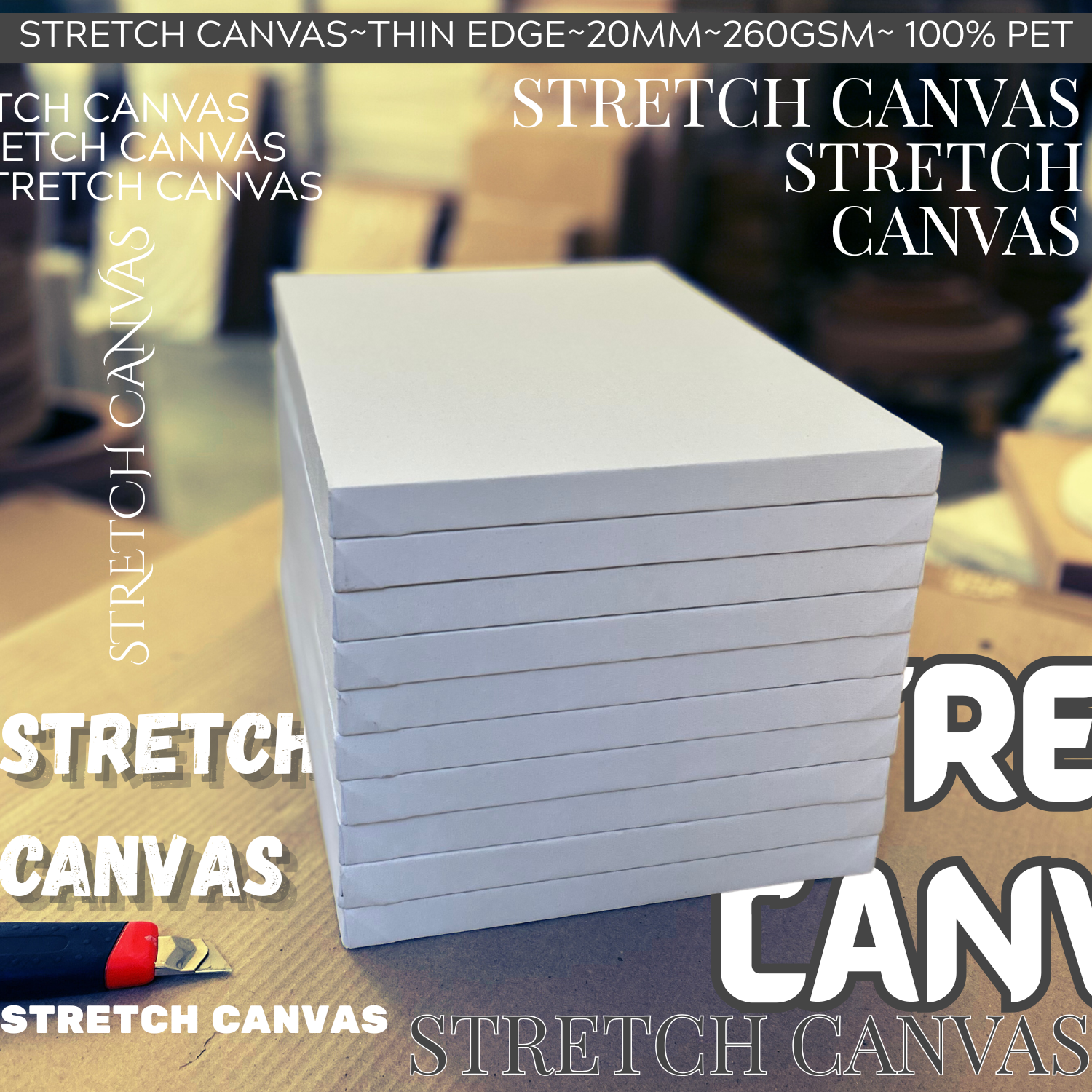 Stretch Canvas (20mm Deep)
