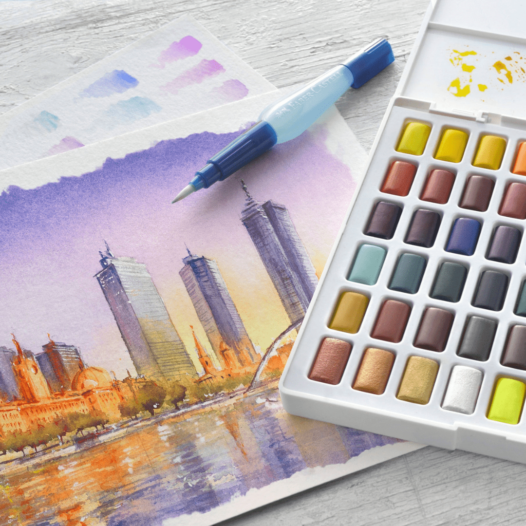 Faber Castell Watercolours in pans set - Art Canvas Factory